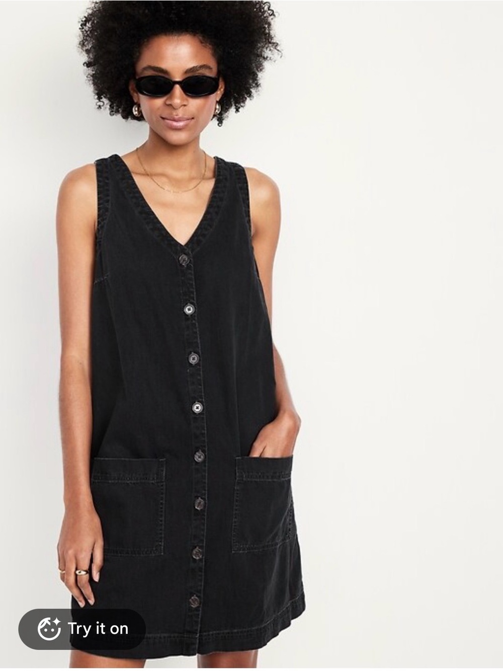 Old Navy Sleeveless Button-Front Mini Dress